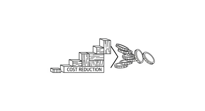 Business cost reduction strategy concept.