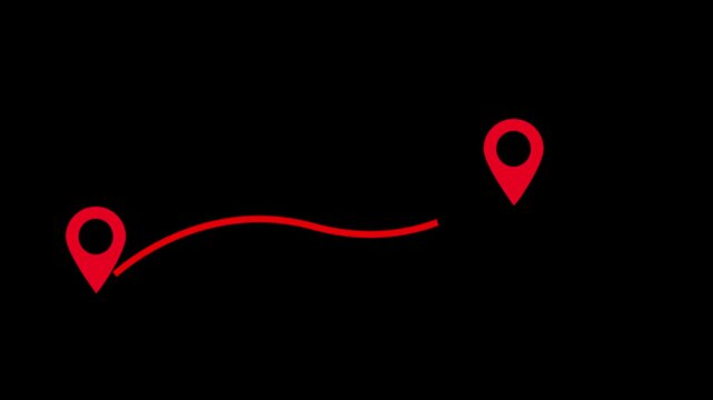 Localization mark with a location on black. Suitable for blog posts, infographics, travel websites, and social media posts.