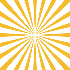 Obraz premium Yellow radial sunburst retro geometric background element