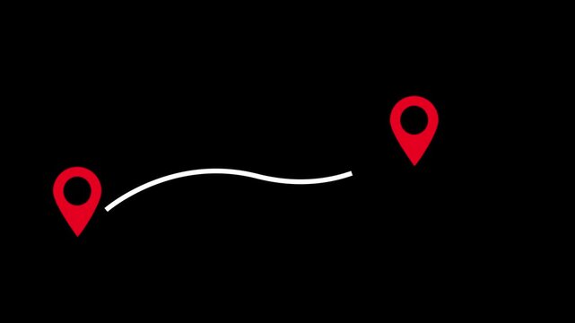Localization mark shadow on black, ideal for travel apps, navigation, maps, and locationbased services visuals.