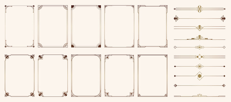 Vintage frame design, geometric frame, line border, classic style