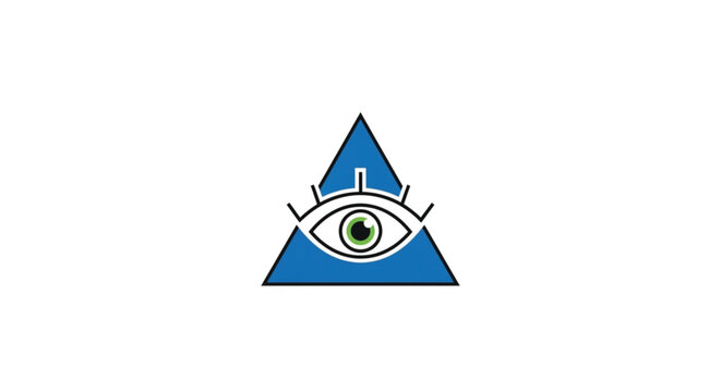All seeing eye of providence symbol.