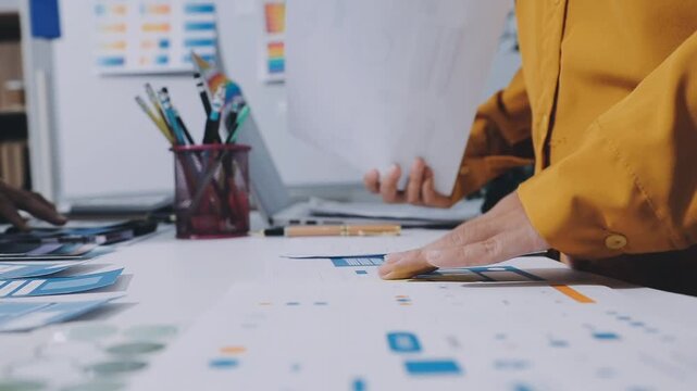 team of UI UX web designer are working together to develop mobile responsive websites with UI UX front end designer previews, UI UX web development ideas, front end designer. application development