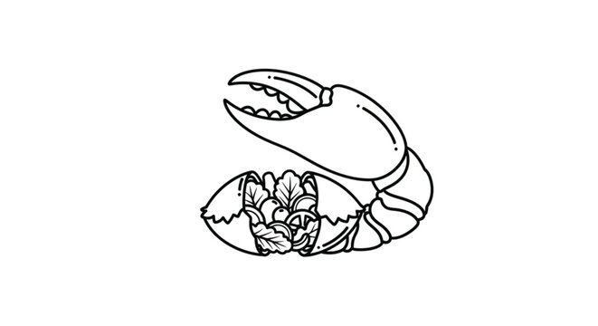 Detailed illustration of a crab claw.