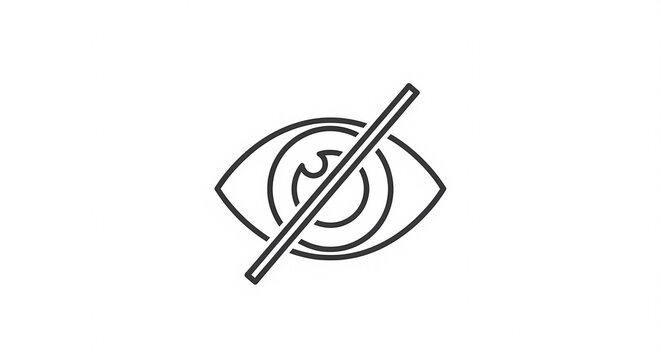 Blindness Icon Represents Vision Impairment and Lack of Sight.