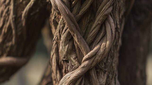 subsidence. A large tree with subtly subsiding soil, its underground roots hollowed by water in morning light. gardening catalogs, home-decor guides, designed for home decor and floral branding.