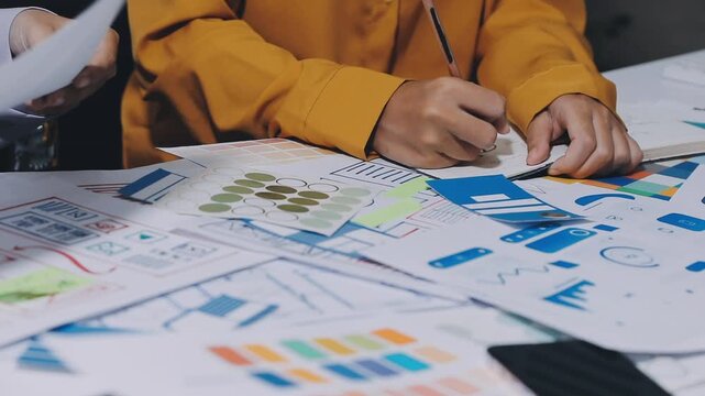 team of UI UX web designer are working together to develop mobile responsive websites with UI UX front end designer previews, UI UX web development ideas, front end designer. application development
