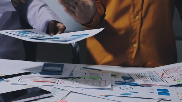team of UI UX web designer are working together to develop mobile responsive websites with UI UX front end designer previews, UI UX web development ideas, front end designer. application development
