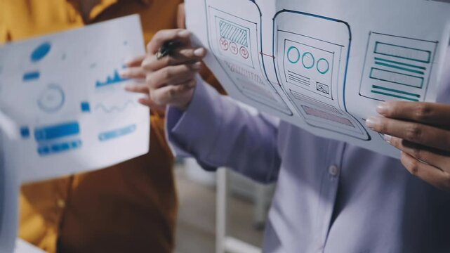 team of UI UX web designer are working together to develop mobile responsive websites with UI UX front end designer previews, UI UX web development ideas, front end designer. application development