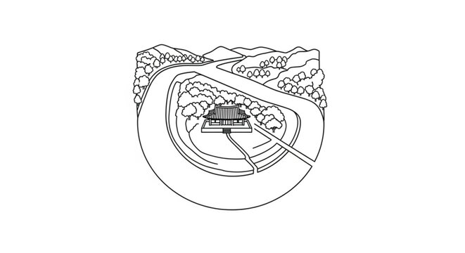 Detailed illustration of a human ear.
