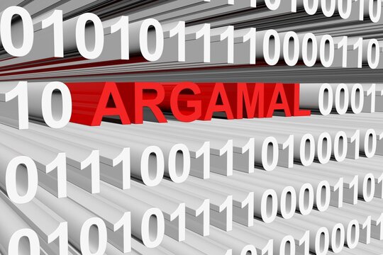 ARGAMAL binary code 3d illustration