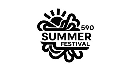 Fototapeta premium Summer Festival 590 Monochromatic Logo Design