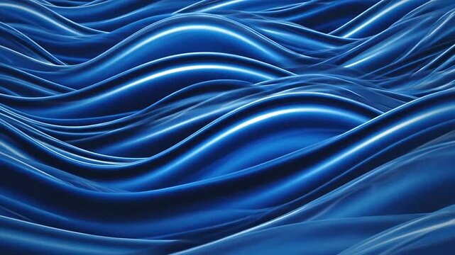 Abstract background featuring smooth flowing blue waves with a subtle grid pattern