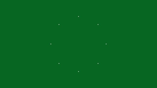 Modern Cartoon Flat Vector Style Circle Burst Animation with Random Fireworks Line Shapes and Ellipse Blast Effect on Green Screen. fireworks, blast, boom, circle, explosion, glittering.4k