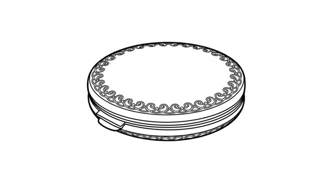 Detailed drawing of a piston.