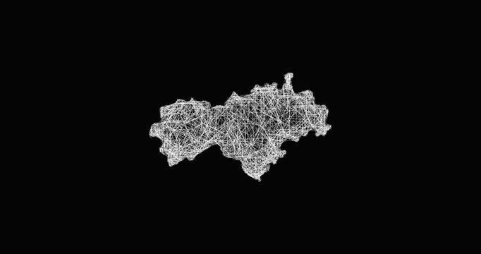 Sketch Mariy-El outline map animation - smooth progressive reveal
