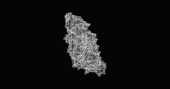 Sketch Pskov outline map animation - smooth progressive reveal