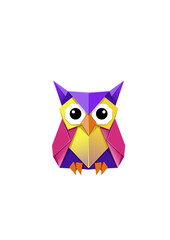 Fototapeta premium owl origami vectorl.eps