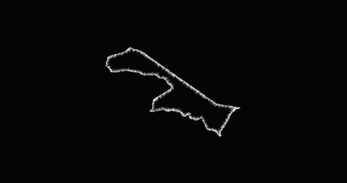 Sketch Al Hudud ash Shamaliyah outline map animation - smooth progressive reveal