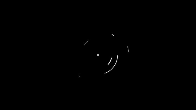 Animated Circle Burst Effect with Shiny Glowing Firework Lines. fireworks, blast, burst, boom, circle, explosion, glittering. 4k alfa channel on transparent background.