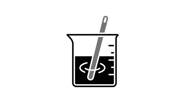 Beaker Stirring Rod Vector Illustration