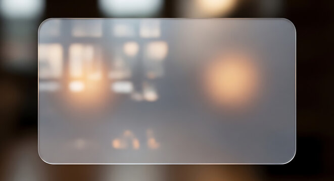Frosted Glass Rectangle With Blurred Background Soft Lighting