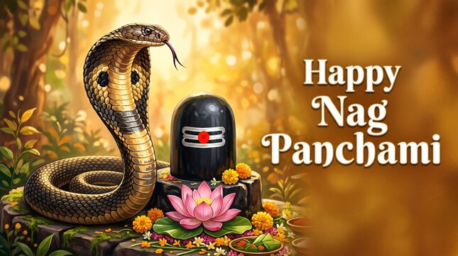 Happy nag panchami poster design.