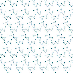 Obraz premium abstract geometric star line dots constellation seamless pattern