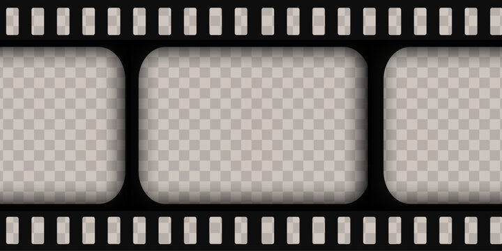 Cinema reel old cinematic frame, border video film strip. Video or movie retro film vintage analog cinema, photo tape border.Antique filmstrip slide template
