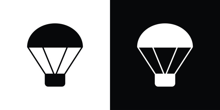 Parachute icon clipart for apps and web