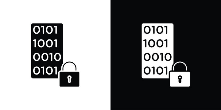Binary Lock icon clipart for apps and web