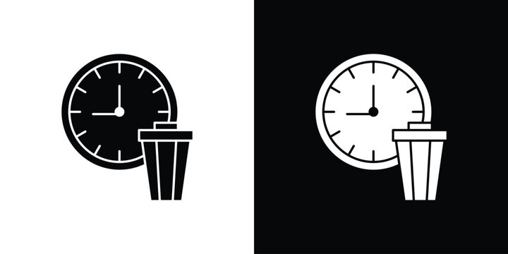 Time waste icon clipart for apps and web