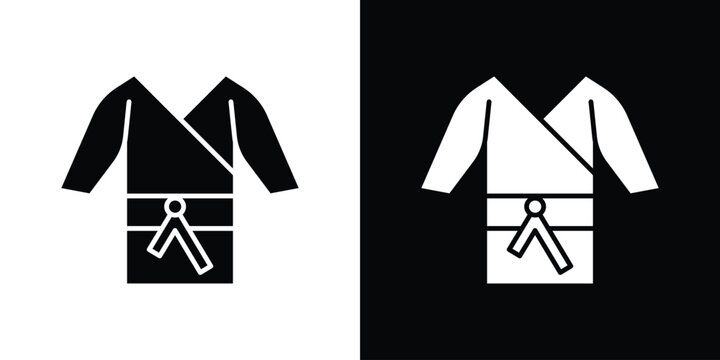 Uniform martial art icon clipart for apps and web