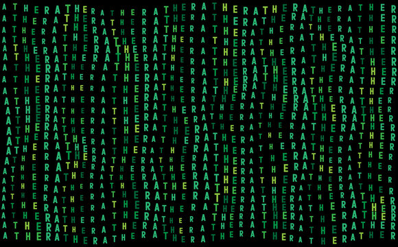 Neon green repeating text pattern on black background, modern cyber tech typography