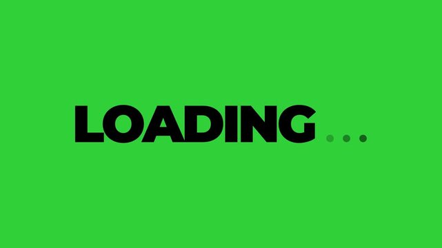 4K motion graphic of monochromatic loading progress indicator with alpha channel. 2D cartoon animation of download display bw loader uploading and text message on green screen. For UI, UX web design.