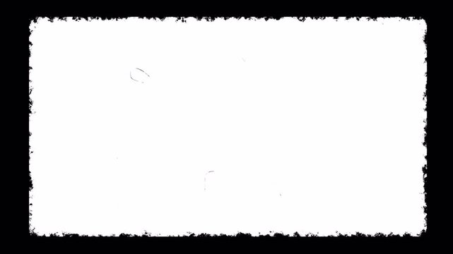 Vintage super 8 mm film grain frame with scratches. Retro Template. Opacity or screen mode usage for overlay your video. 4K Video
