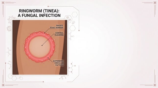 Infographic of Ringworm Tinea Fungal Skin Infection Symptoms