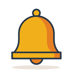 Fototapeta premium Golden Notification Bell Icon for Alerts and Reminders.