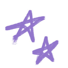 graffiti purple star decoration no background © Yuliana