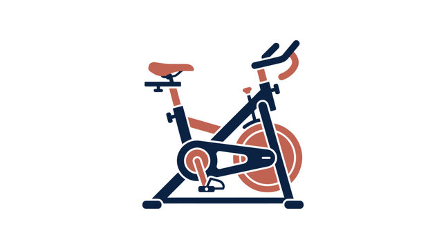 Stationary Exercise Bike Vector Illustration