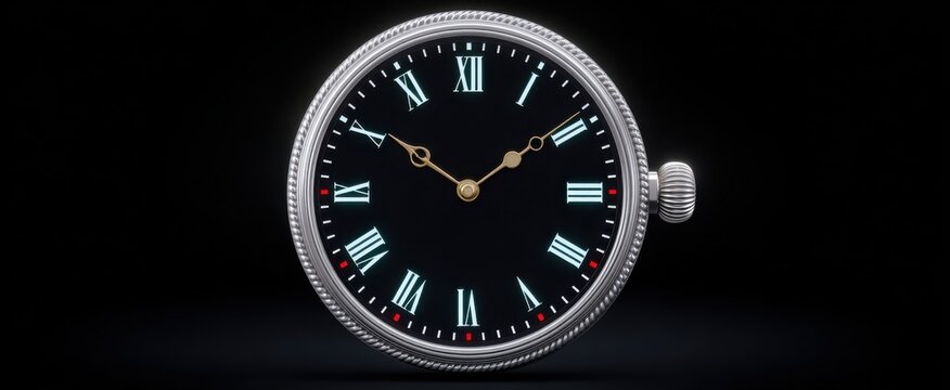 Vintage Analog Face Design Silver Timer Isolated in a clean style