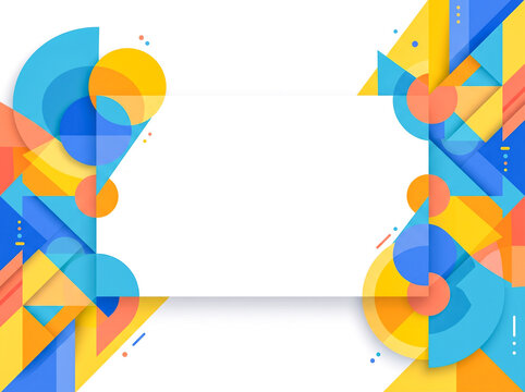 Modern Geometric Banner Template with Copy Space for Social Media and Marketing