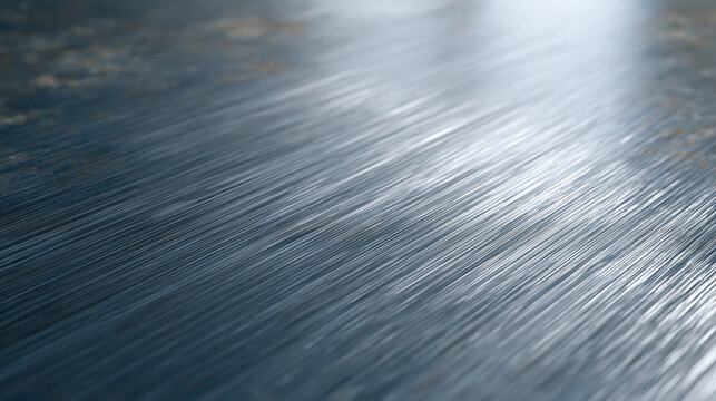Brushed aluminum panel surface with parallel directional grain lines and subtle sheen, minimal industrial texture for premium technology product backdrops, aerospace component