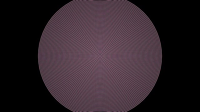 Hypnotic Optical Illusion Background Featuring Concentric Circles and Spiral Patterns in Black and White, Mesmerizing Op Art Design Creating Visual Motion Effect, Abstract Geometric Animation for Crea