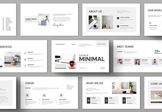 Clean Minimal Business Presentation Template