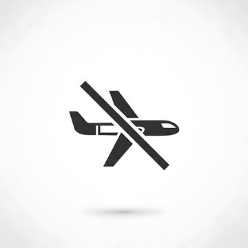 Black propeller plane silhouette against white sky.