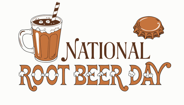 Festive national root beer day celebration with mug and cap
