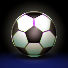 Fototapeta premium classic ball illustration with gradient accents on the edges