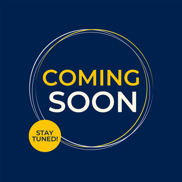 The banner design template is "coming soon". Vector illustration