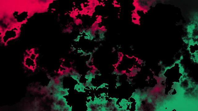 Colorful Abstract Fluid Texture Background Showcasing Neon Pink and Green Marble Patterns on Dark Black Backdrop, Artistic Liquid Ink Effect, Contemporary Digital Wallpaper Design for Motion Graphics,